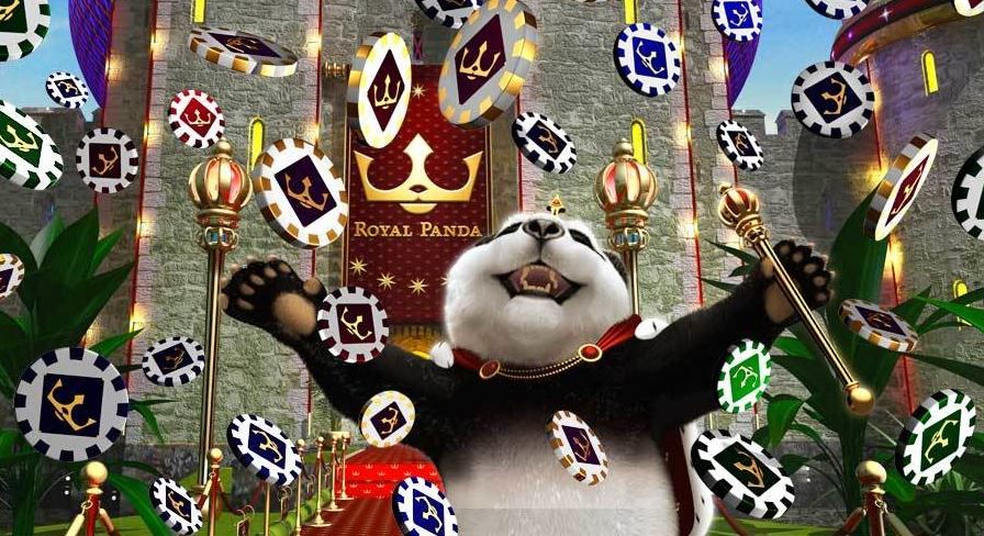 panda winning chips raining